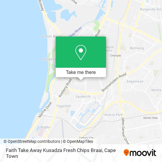 Faith Take Away Kusadza Fresh Chips Braai map