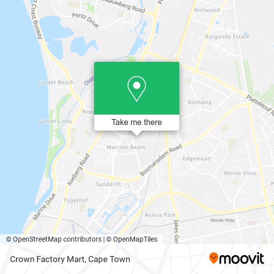 Crown Factory Mart map