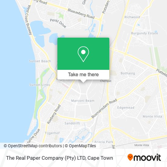 The Real Paper Company (Pty) LTD map