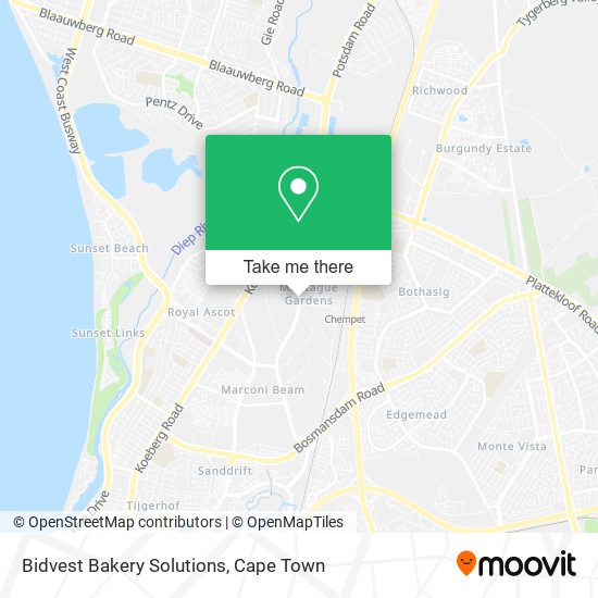 Bidvest Bakery Solutions map