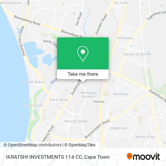 IKRATSHI INVESTMENTS 114 CC map