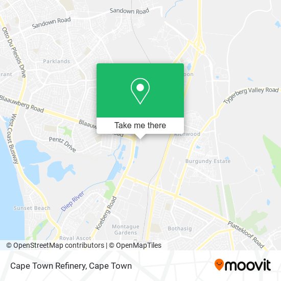 Cape Town Refinery map