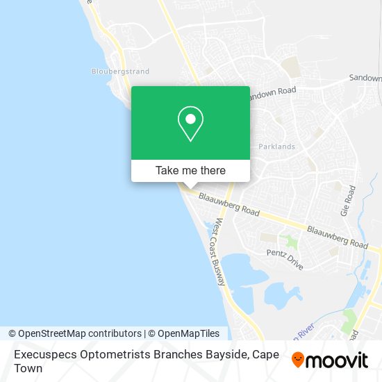 Execuspecs Optometrists Branches Bayside map