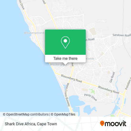 Shark Dive Africa map
