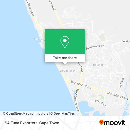 SA Tuna Exporters map
