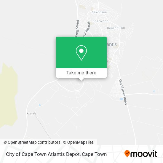 City of Cape Town Atlantis Depot map