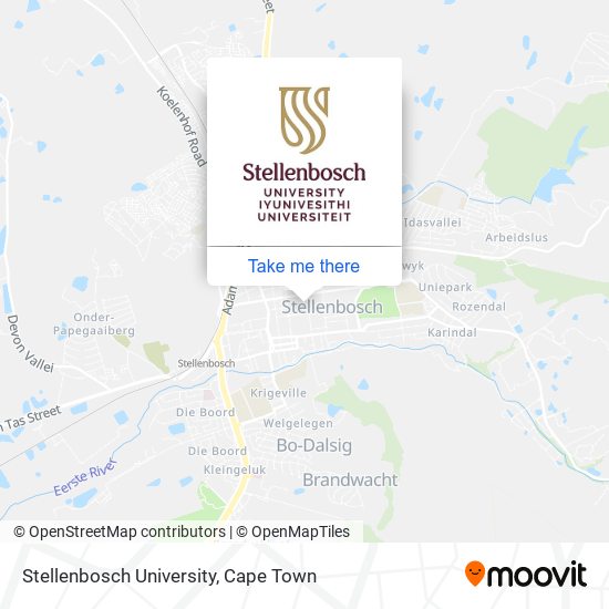 Stellenbosch University map