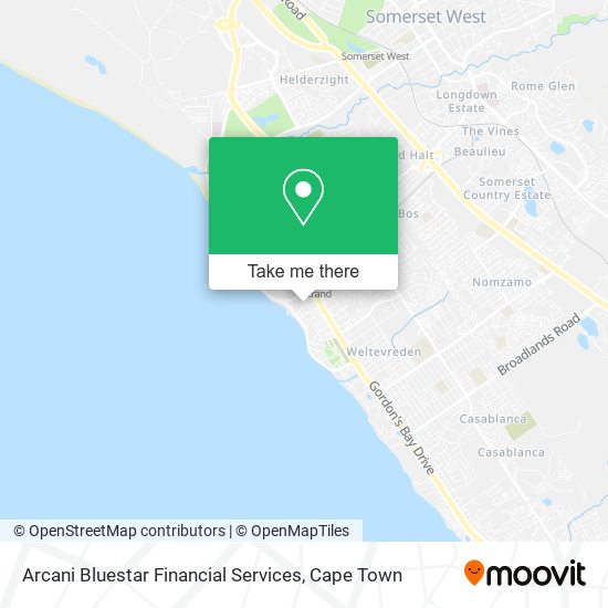 Arcani Bluestar Financial Services map