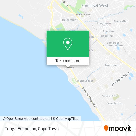 Tony's Frame Inn map