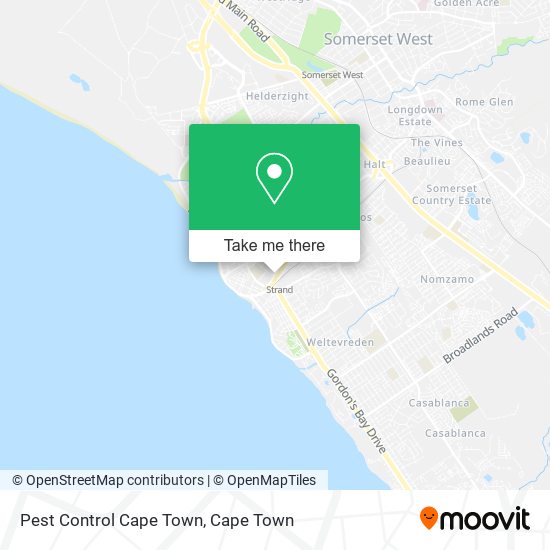Pest Control Cape Town map