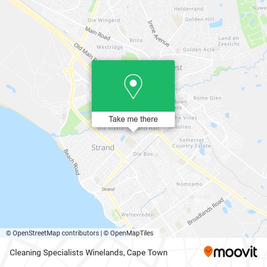 Cleaning Specialists Winelands map