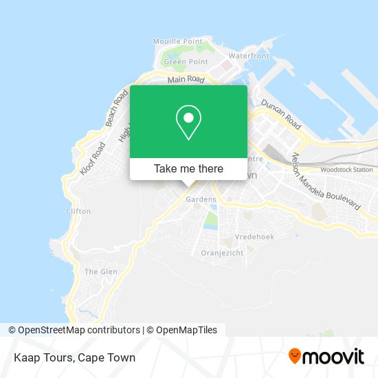 Kaap Tours map