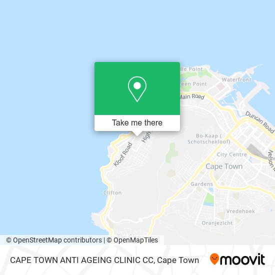 CAPE TOWN ANTI AGEING CLINIC CC map