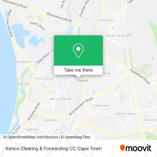 Kenco Clearing & Forwarding CC map