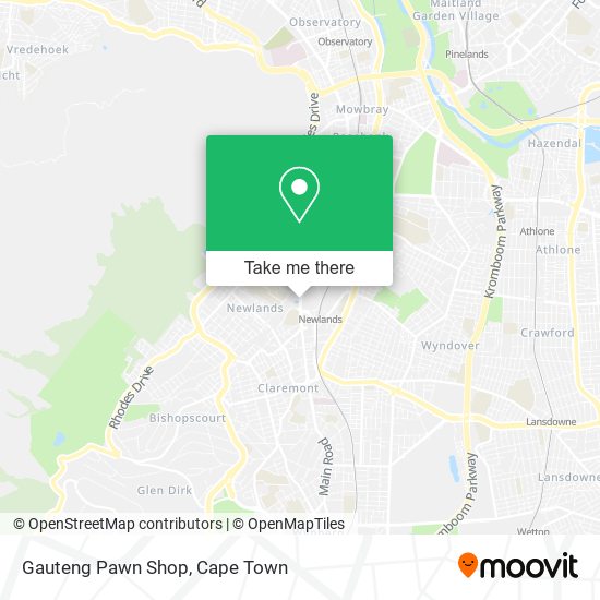 Gauteng Pawn Shop map