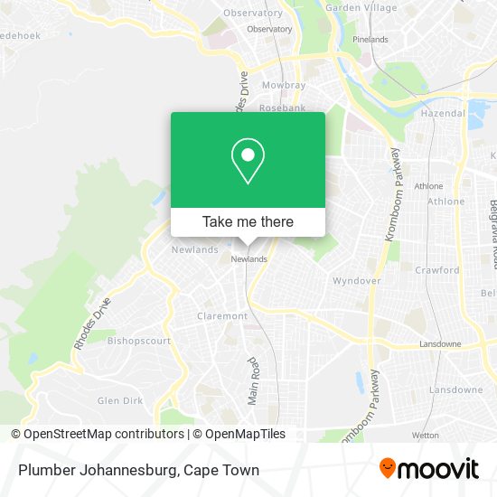 Plumber Johannesburg map