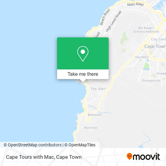 Cape Tours with Mac map