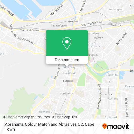 Abrahams Colour Match and Abrasives CC map