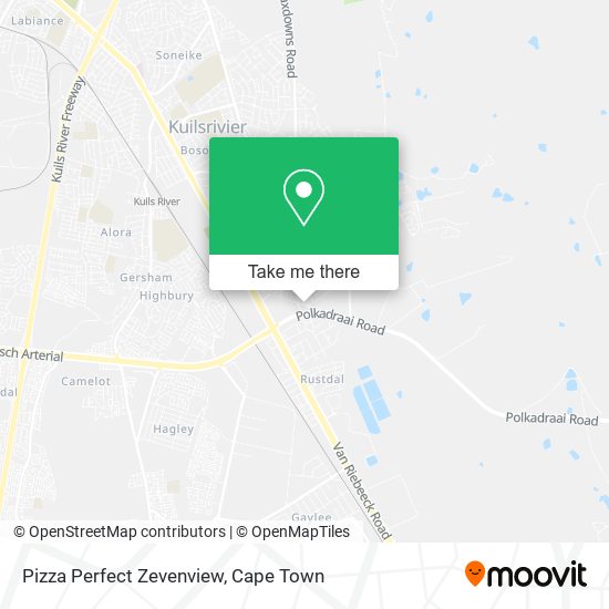 Pizza Perfect Zevenview map