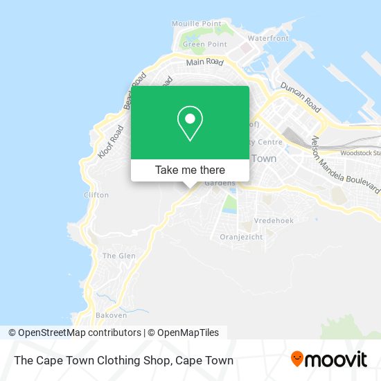 The Cape Town Clothing Shop map