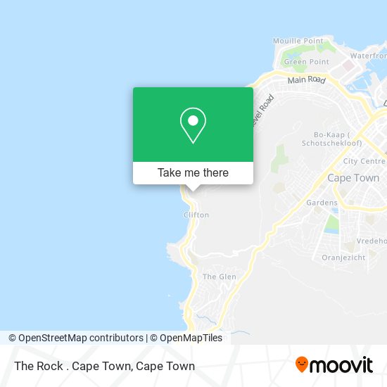 The Rock . Cape Town map