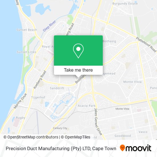 Precision Duct Manufacturing (Pty) LTD map