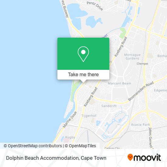 Dolphin Beach Accommodation map