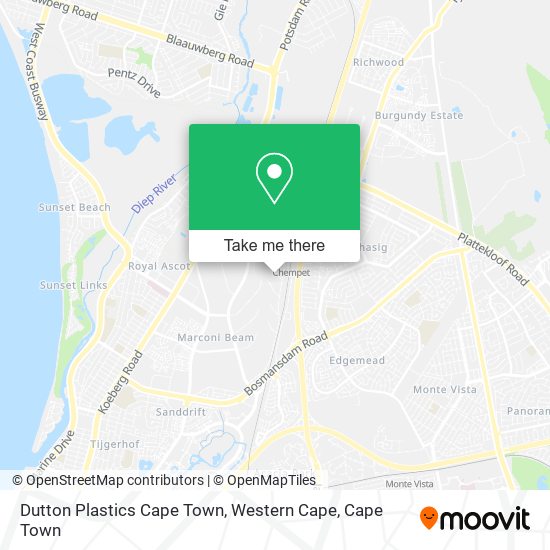 Dutton Plastics Cape Town, Western Cape map