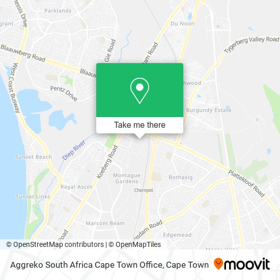 Aggreko South Africa Cape Town Office map