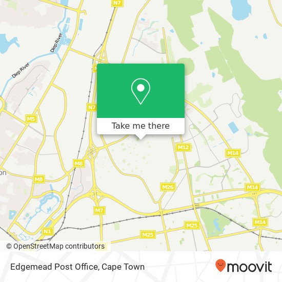 Edgemead Post Office map