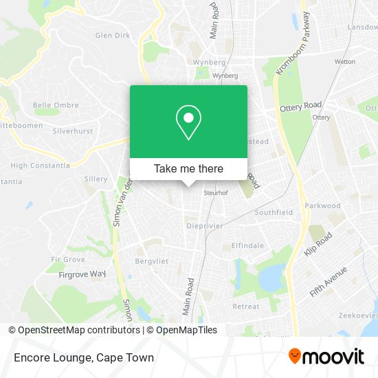 Encore Lounge map