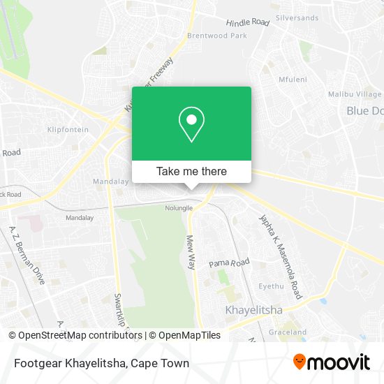 Footgear Khayelitsha map