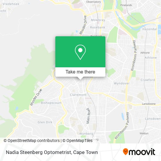 Nadia Steenberg Optometrist map