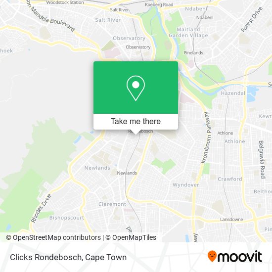 Clicks Rondebosch map