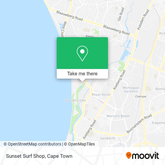 Sunset Surf Shop map