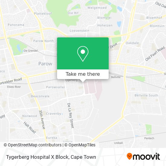 Tygerberg Hospital X Block map