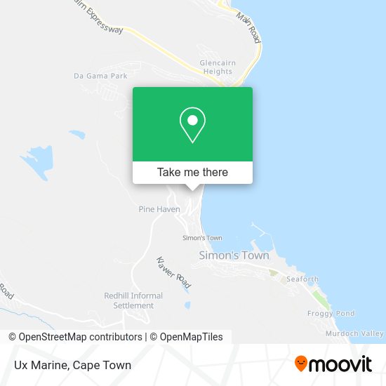 How to get to Ux Marine in Simon Town by train?