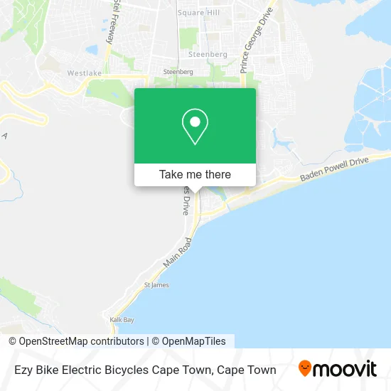 Ezy Bike Electric Bicycles Cape Town map