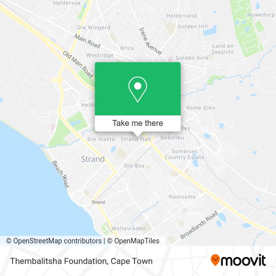 How to get to Thembalitsha Foundation in Strand by train?
