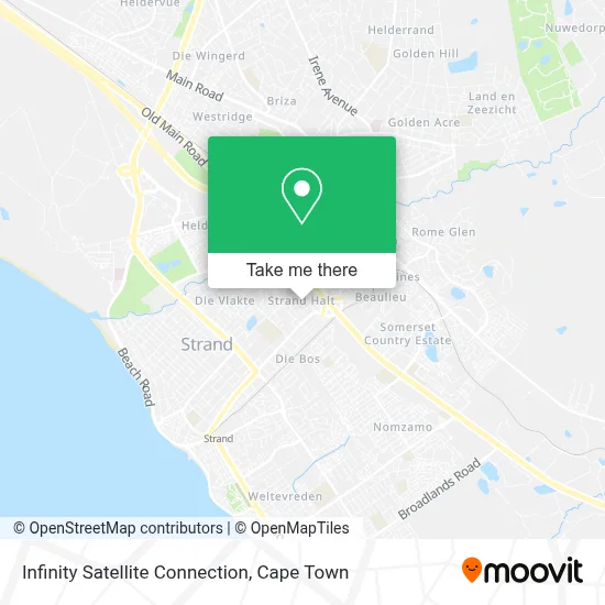 Infinity Satellite Connection map