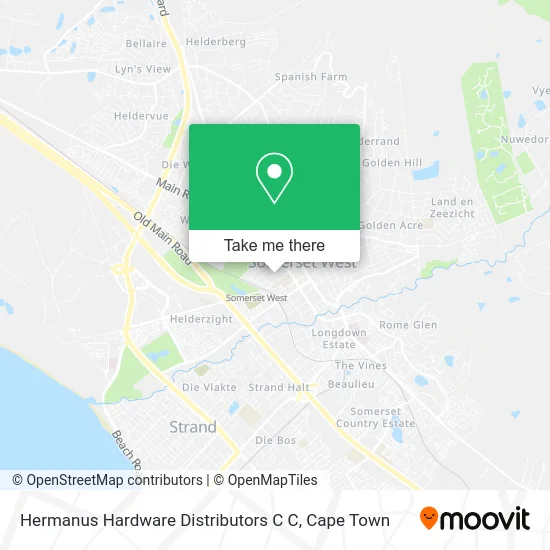 Hermanus Hardware Distributors C C map