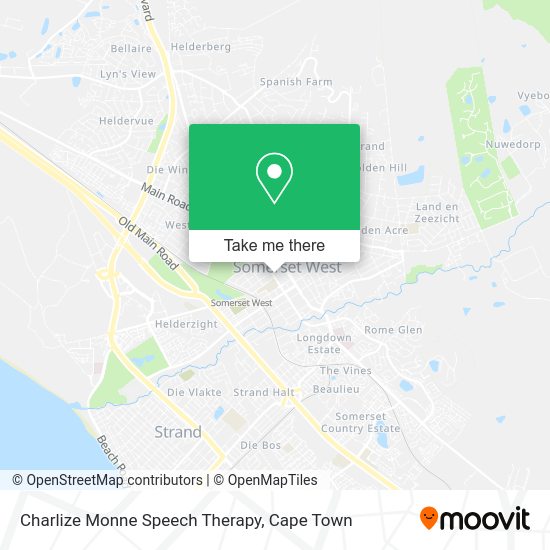 How to get to Charlize Monne Speech Therapy in Somerset West by train?