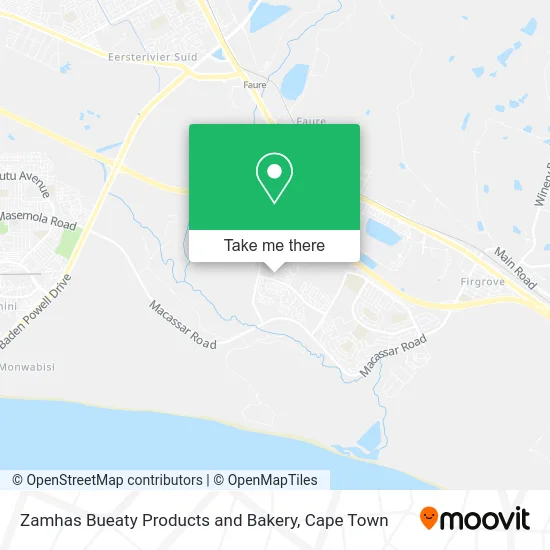 Zamhas Bueaty Products and Bakery map