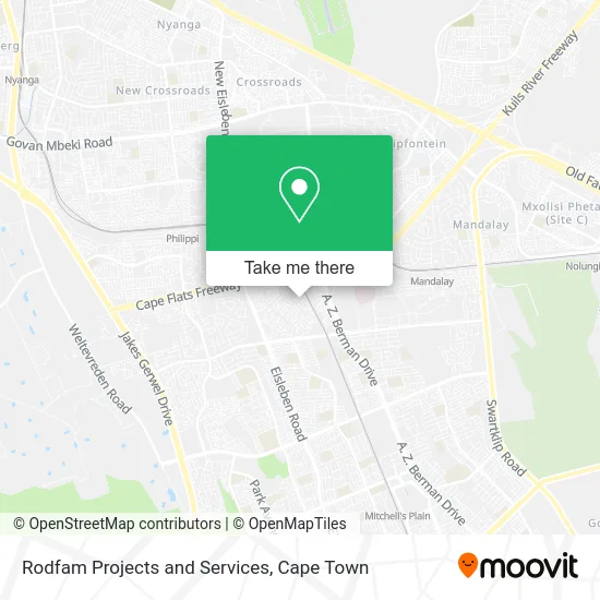 Rodfam Projects and Services map