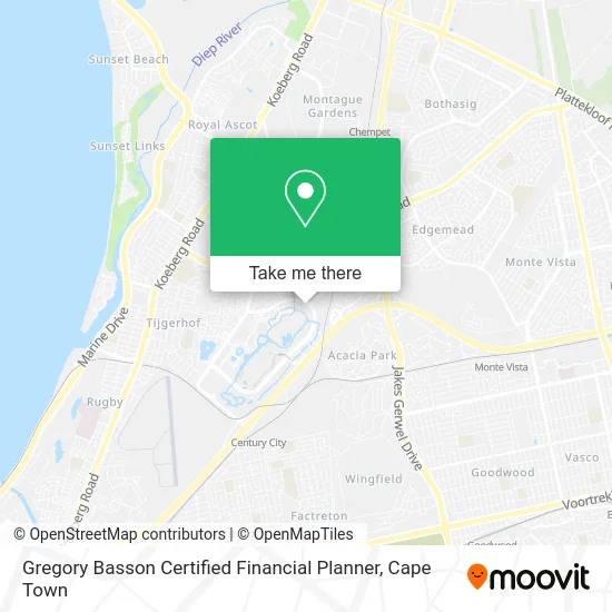 Gregory Basson Certified Financial Planner map