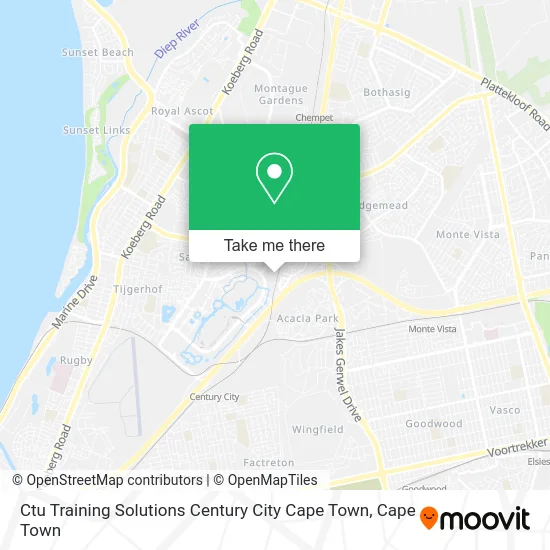 Ctu Training Solutions Century City Cape Town map