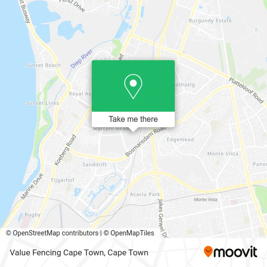 Value Fencing Cape Town map
