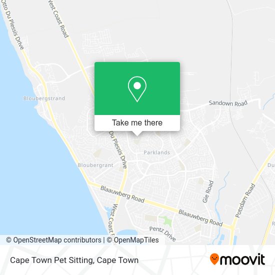 How to get to Cape Town Pet Sitting by bus or train?
