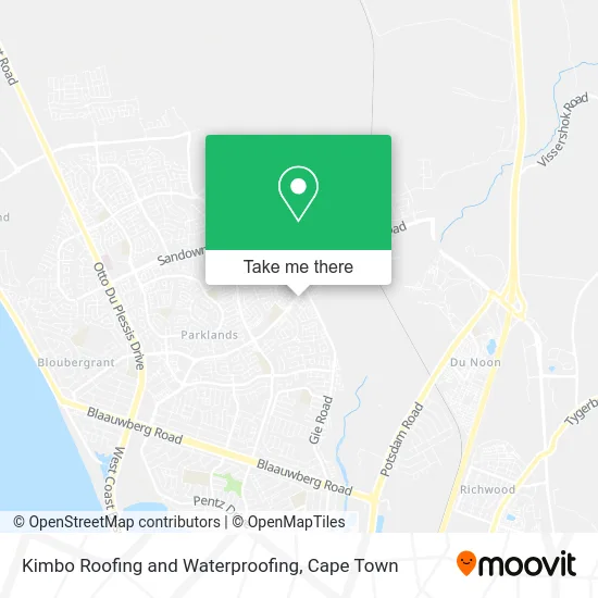 Kimbo Roofing and Waterproofing map