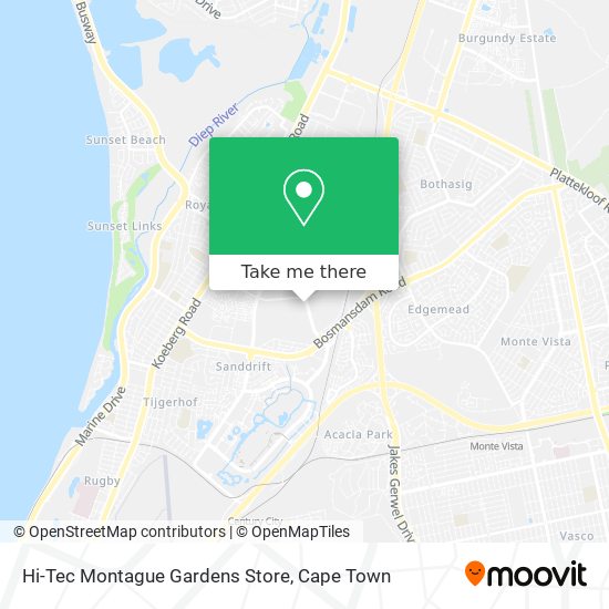 Hi-Tec Montague Gardens Store map